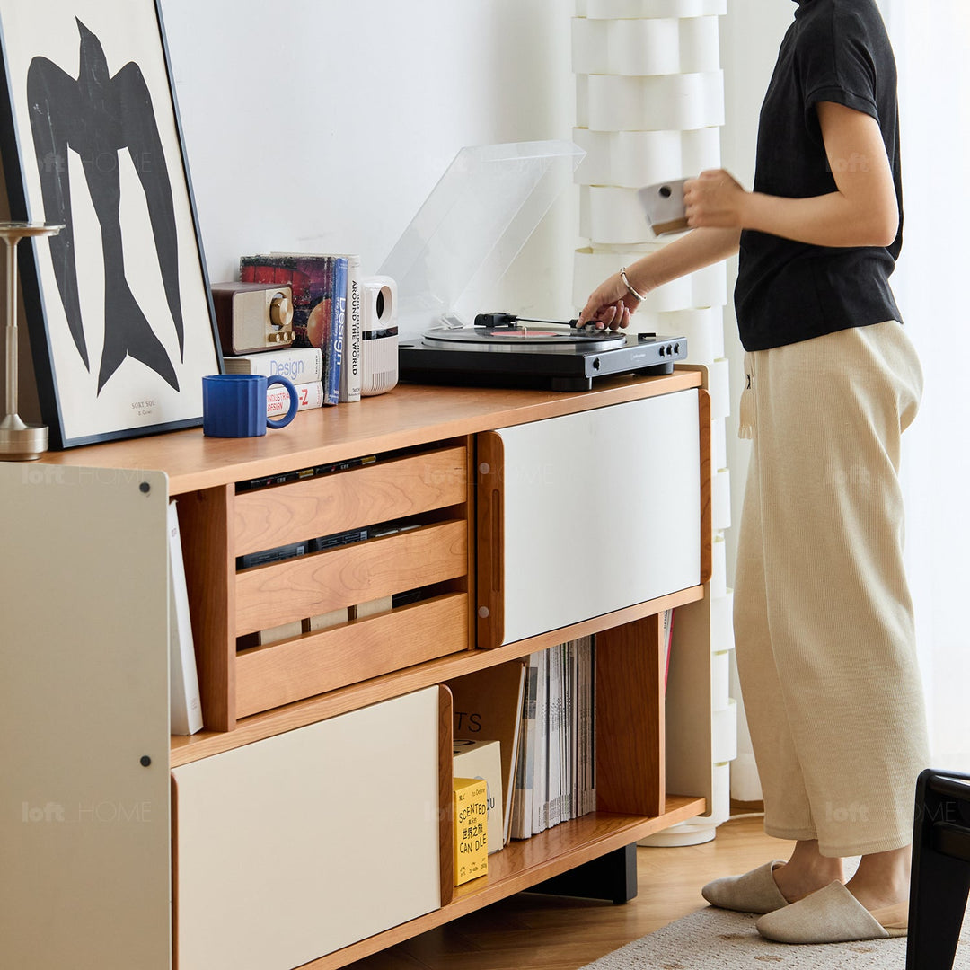 Scandinavian Cherry Wood Side Cabinet TIMELESS