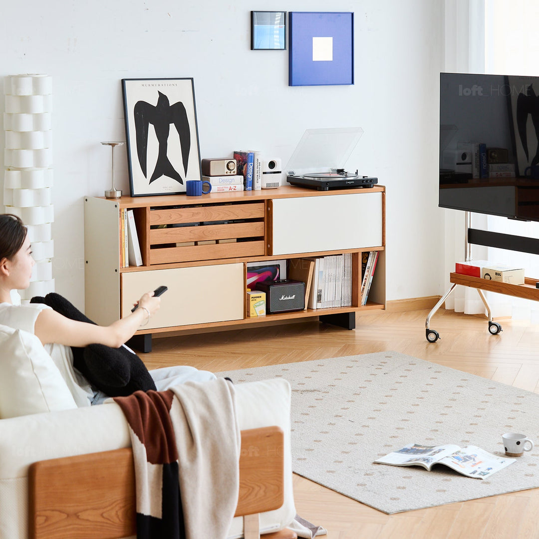 Scandinavian Cherry Wood Side Cabinet TIMELESS