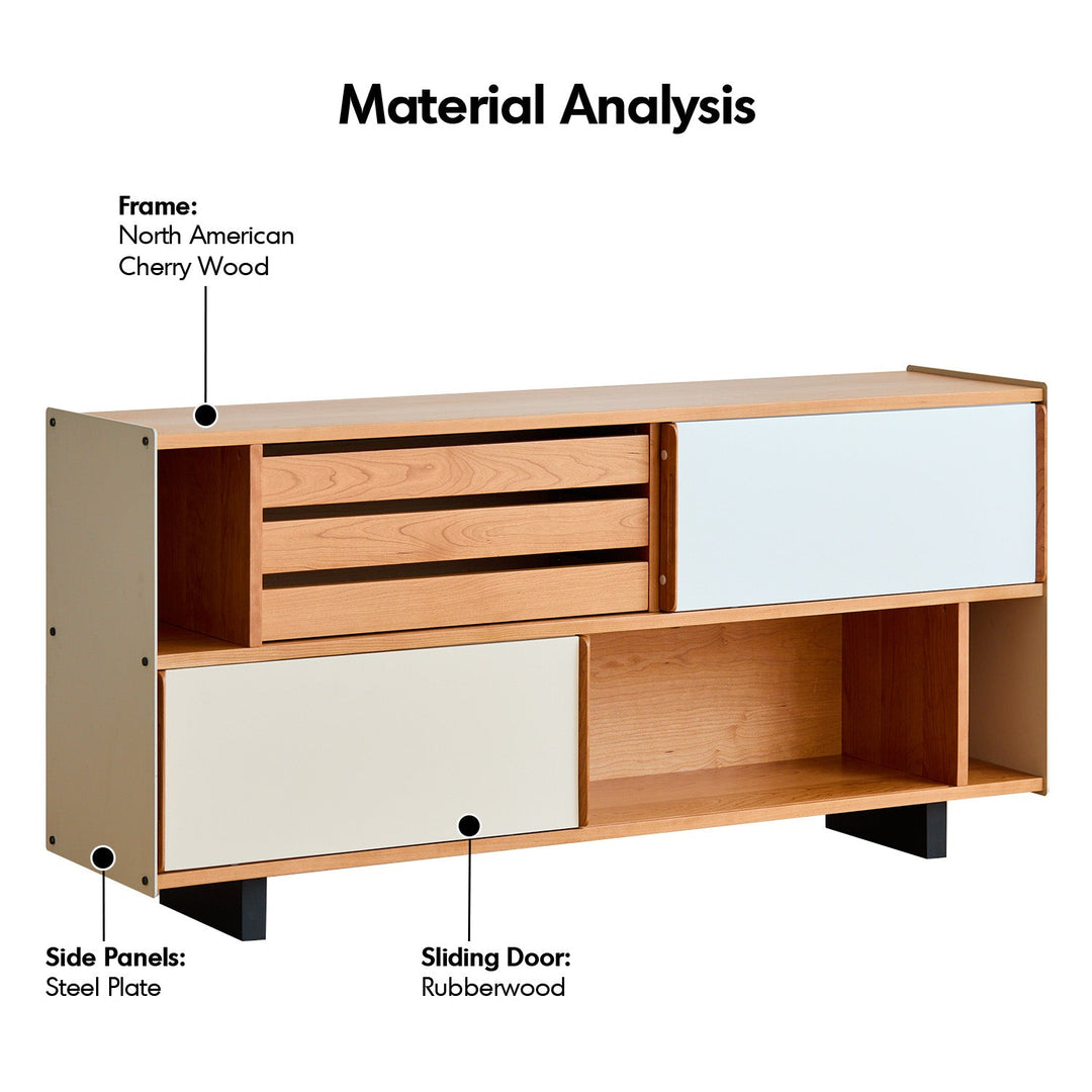 Scandinavian Cherry Wood Side Cabinet TIMELESS