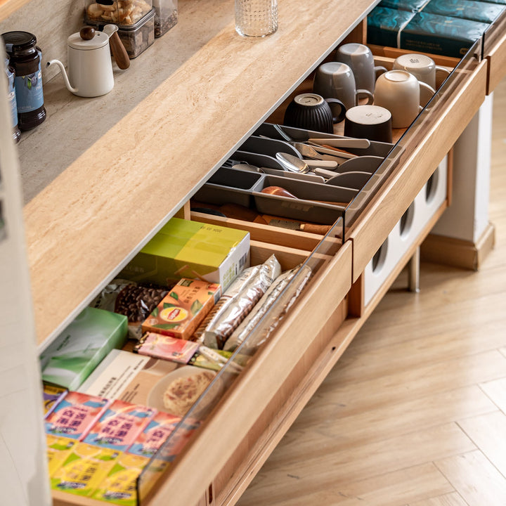 Scandinavian Cherry Wood Sintered Stone Cabinet TIMELESS