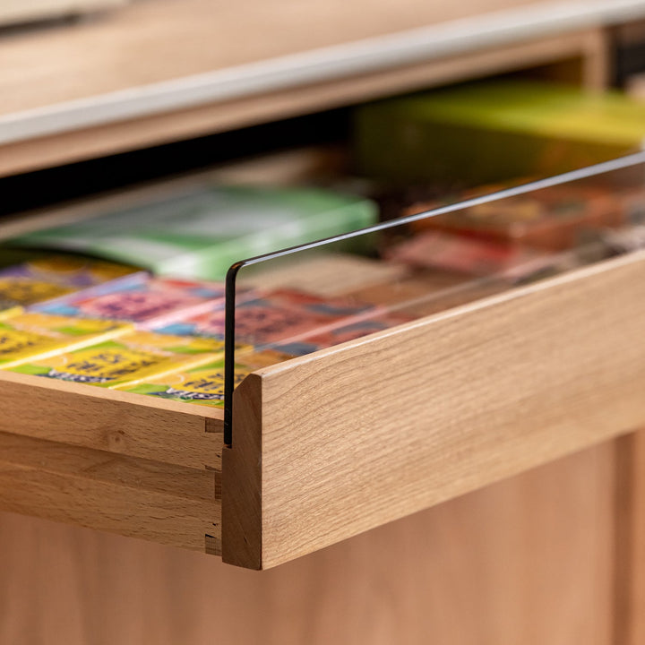 Scandinavian Cherry Wood Sintered Stone Cabinet TIMELESS