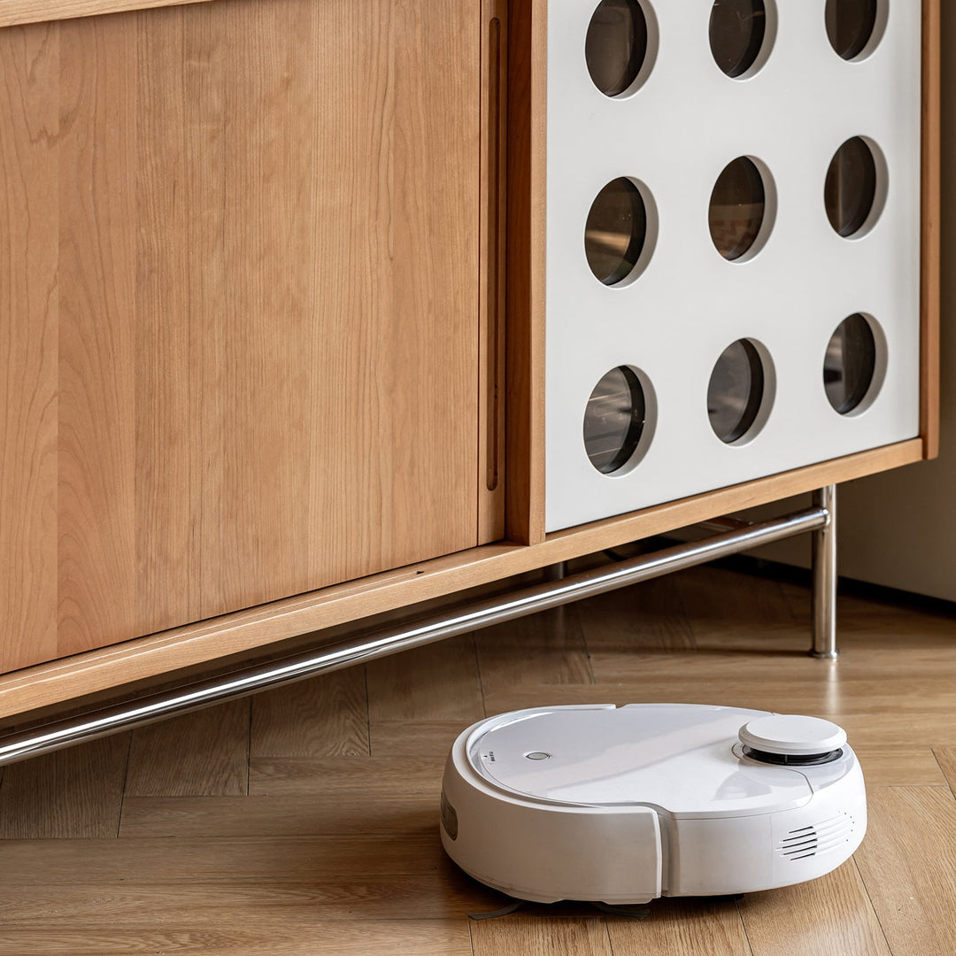 Scandinavian Cherry Wood Sintered Stone Cabinet TIMELESS