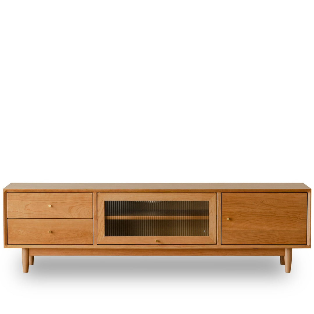 Scandinavian Cherry Wood TV Console GREEN
