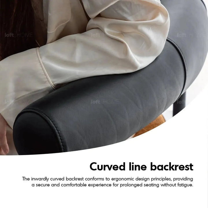 Industrial Faux Cashmere Leather Dining Chair NOST