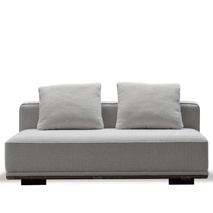 Minimalist Mixed Weave Fabric Modular Armless 2 Seater Sofa ELEGANZA