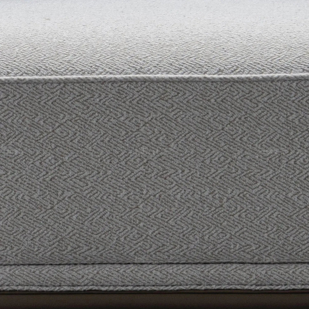 Minimalist mixed weave fabric modular armless 2 seater sofa eleganza color swatches.
