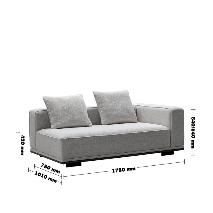 Minimalist mixed weave fabric modular corner 2 seater sofa eleganza size charts.