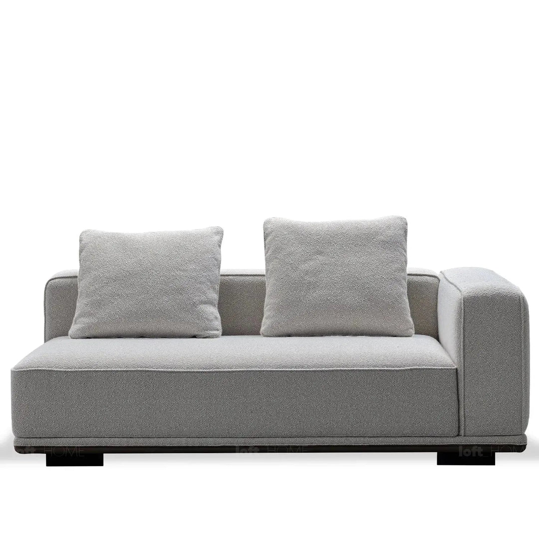 Minimalist mixed weave fabric modular l shape sectional sofa eleganza 3+l in real life style.