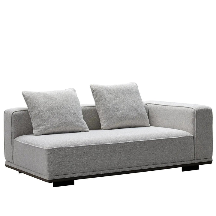 Minimalist mixed weave fabric modular l shape sectional sofa eleganza 7+l in real life style.