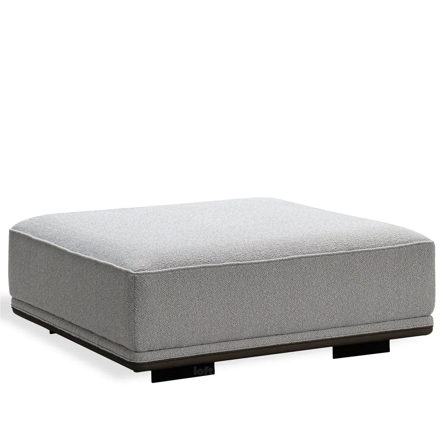 Minimalist Mixed Weave Fabric Modular Ottoman ELEGANZA