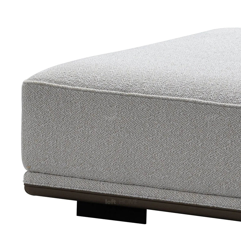 Minimalist Mixed Weave Fabric Modular Ottoman ELEGANZA Material Details Chart