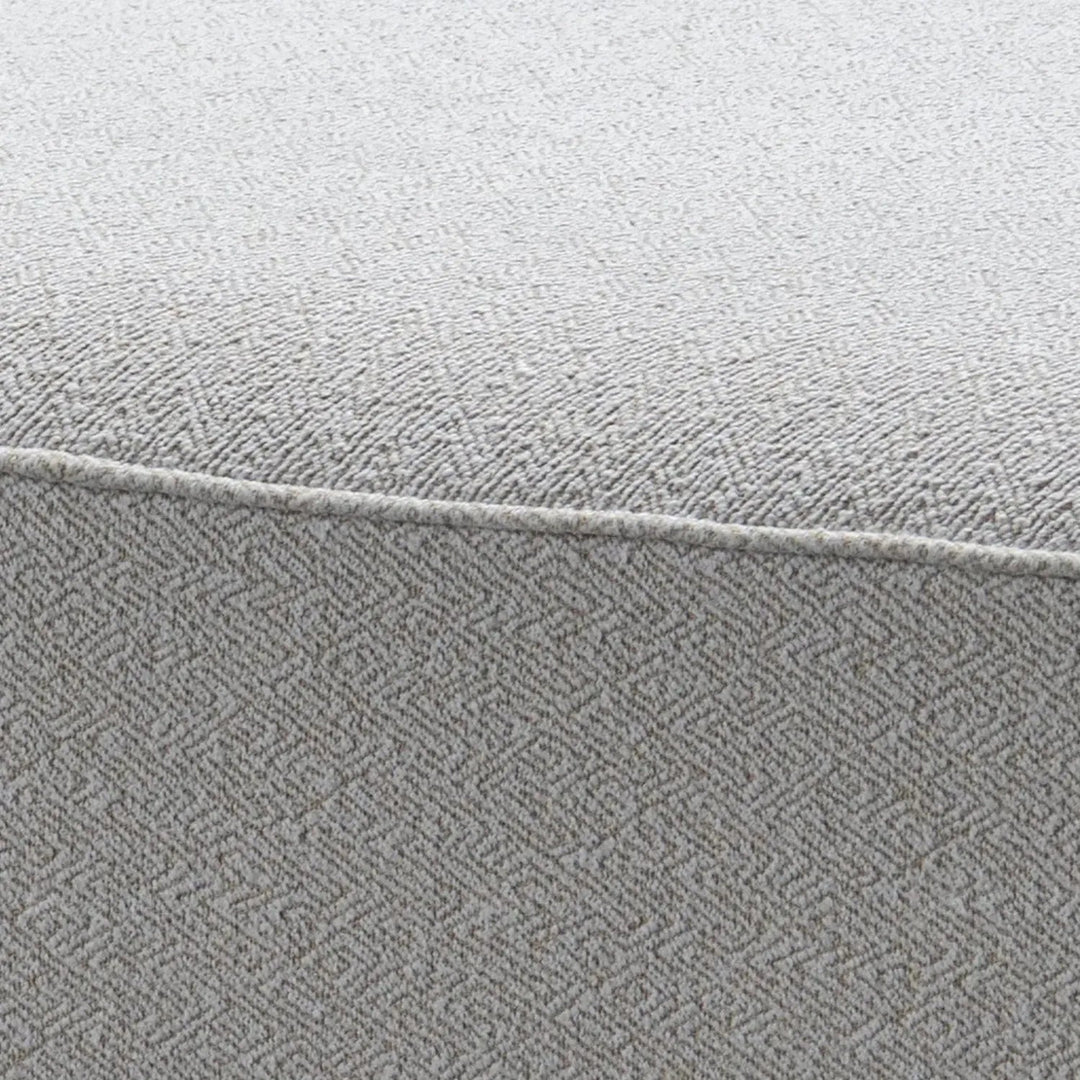 Minimalist mixed weave fabric modular ottoman eleganza color swatches.
