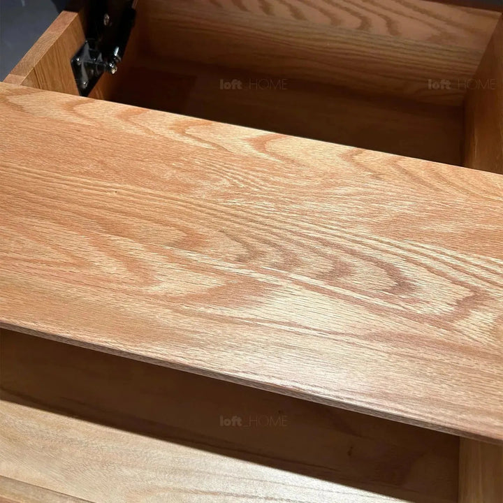 Scandinavian oak wood coffee table rosetta detail 10.