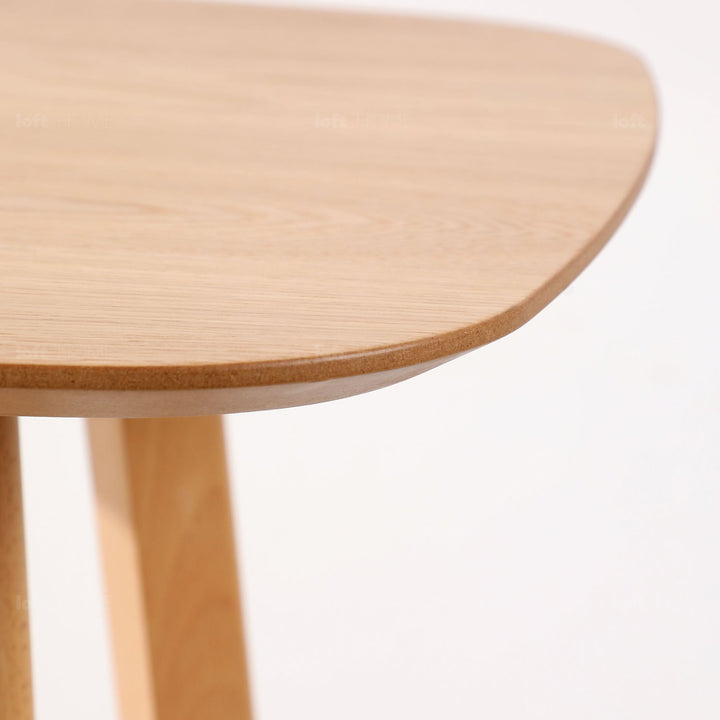 Scandinavian Oak Wood Veneer Round Bar Table ORBIT