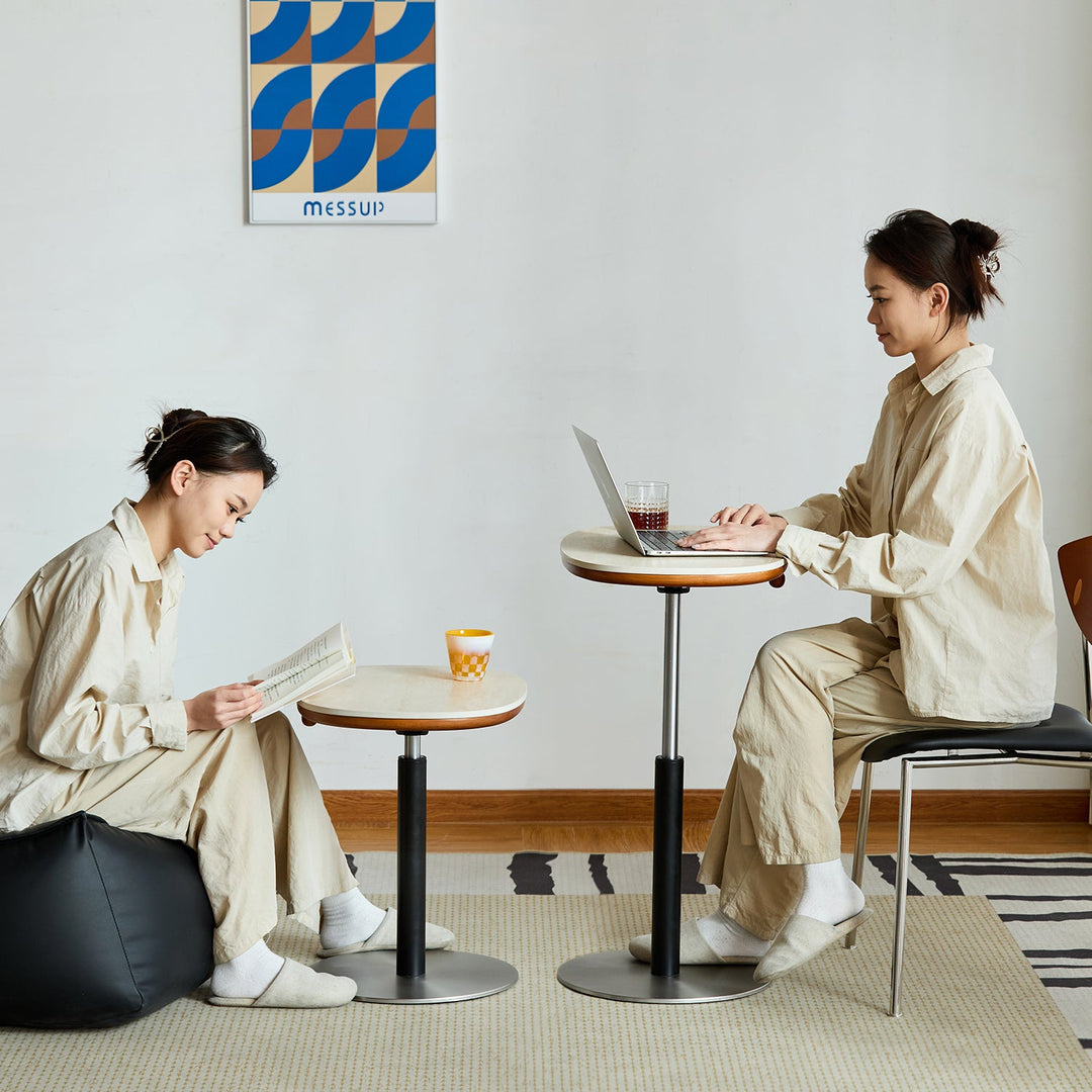 Vintage Sintered Stone Boxwood Height Adjustable Side Table ROMAN