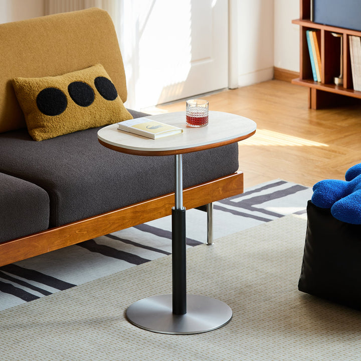Bauhaus sintered stone height adjustable side table roman situational feels.