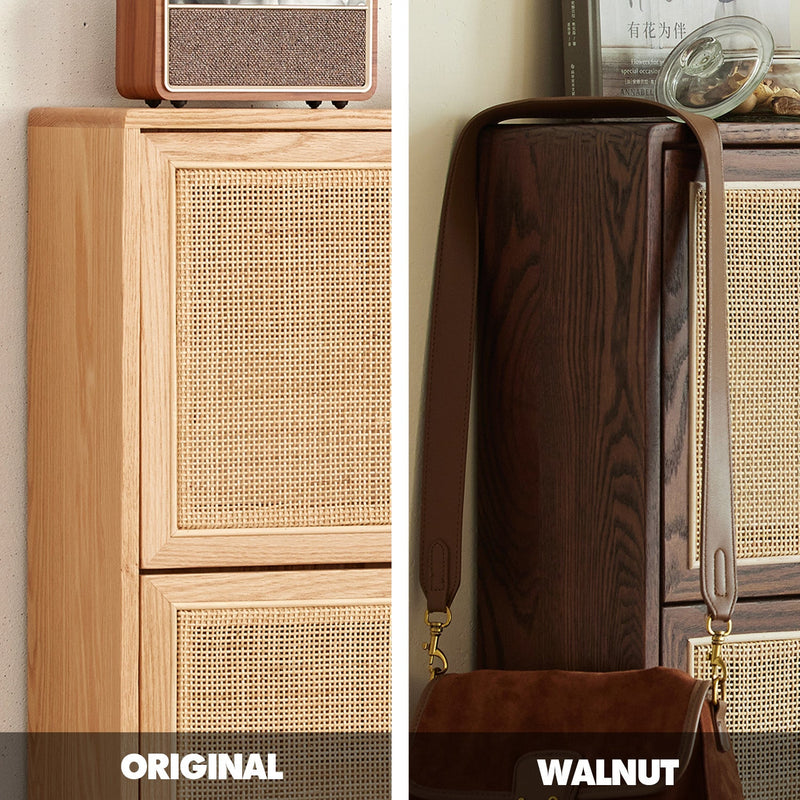 Scandinavian Wood Shoe Cabinet VINE WEAVE Color Swatches