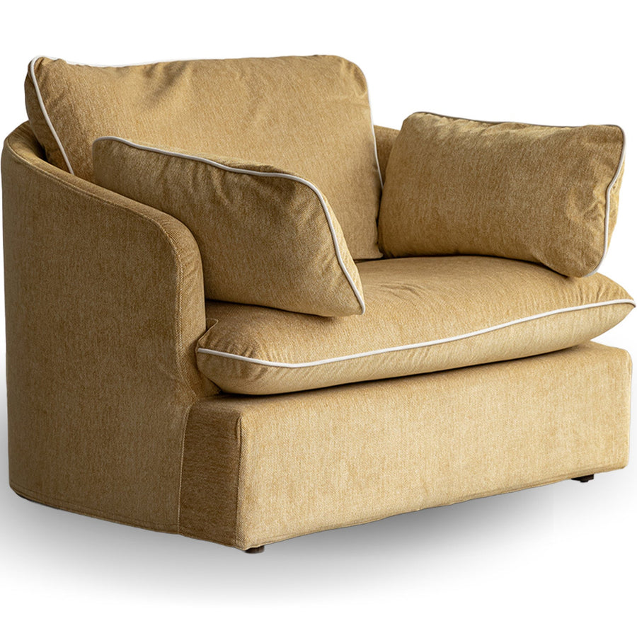 Scandinavian Chenille Velvet Fabric 1 Seater Sofa MIRA