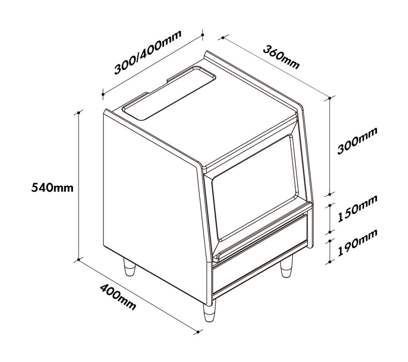 Scandinavian Cherry Wood Side Table SHELL Size Chart