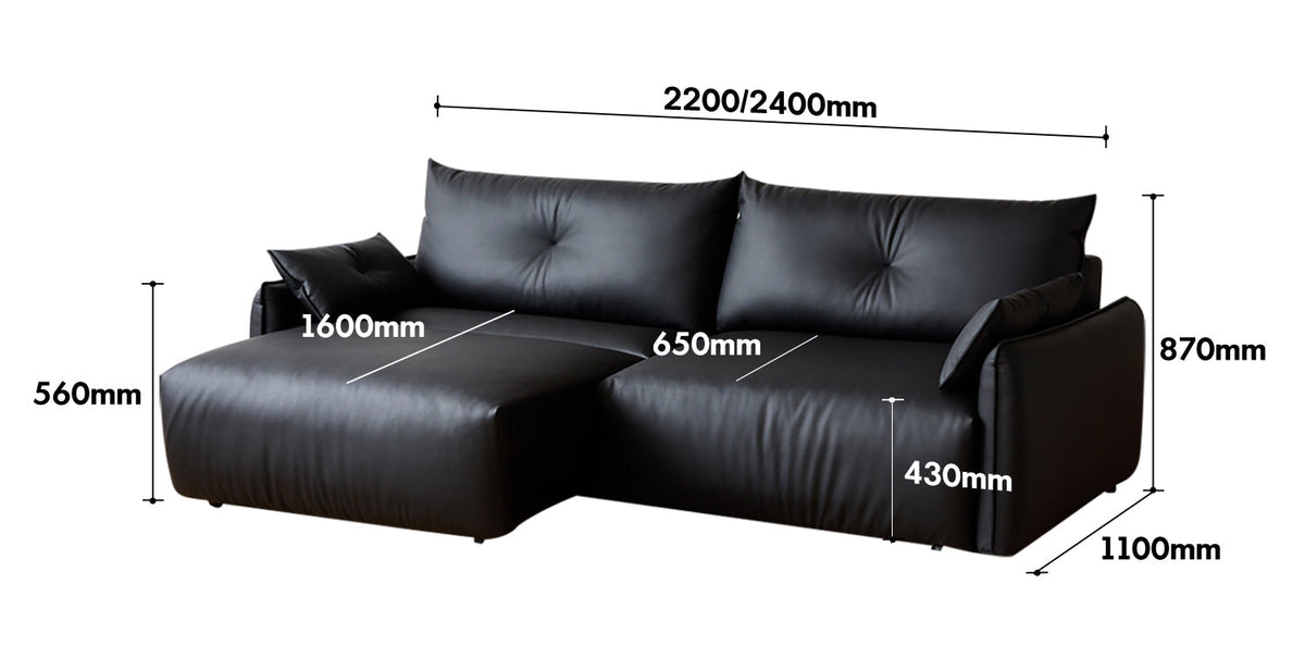 Modern Microfiber Leather Electric Recliner 3 Seater Sofa EVENA Size Chart