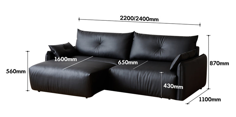 Modern Microfiber Leather Electric Recliner 3 Seater Sofa EVENA Size Chart