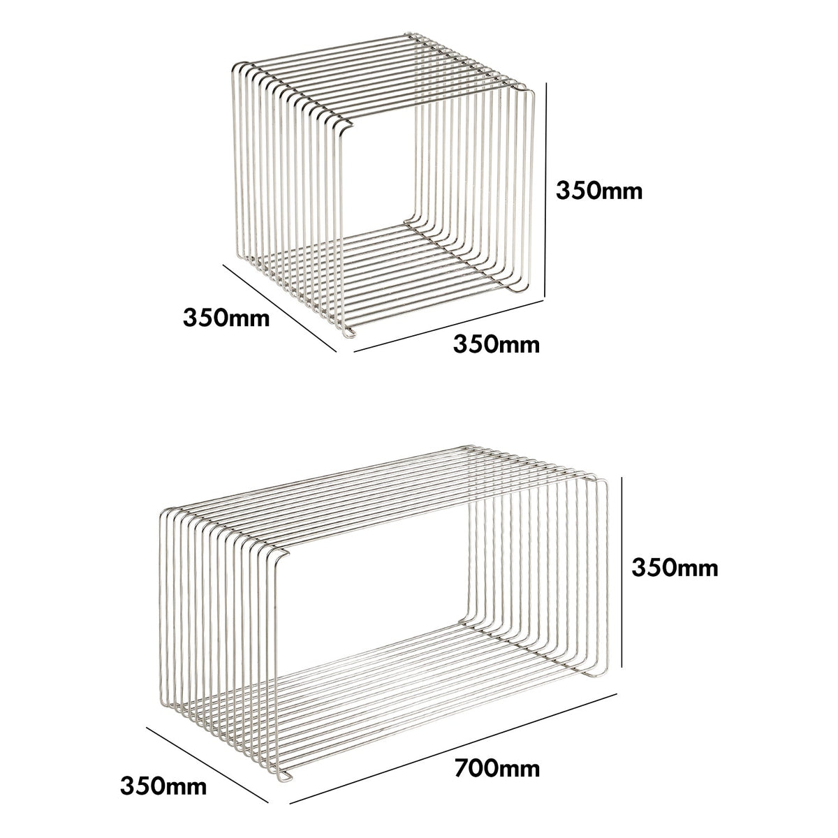 Bauhaus Steel Side Table PANTON WIRE Size Chart