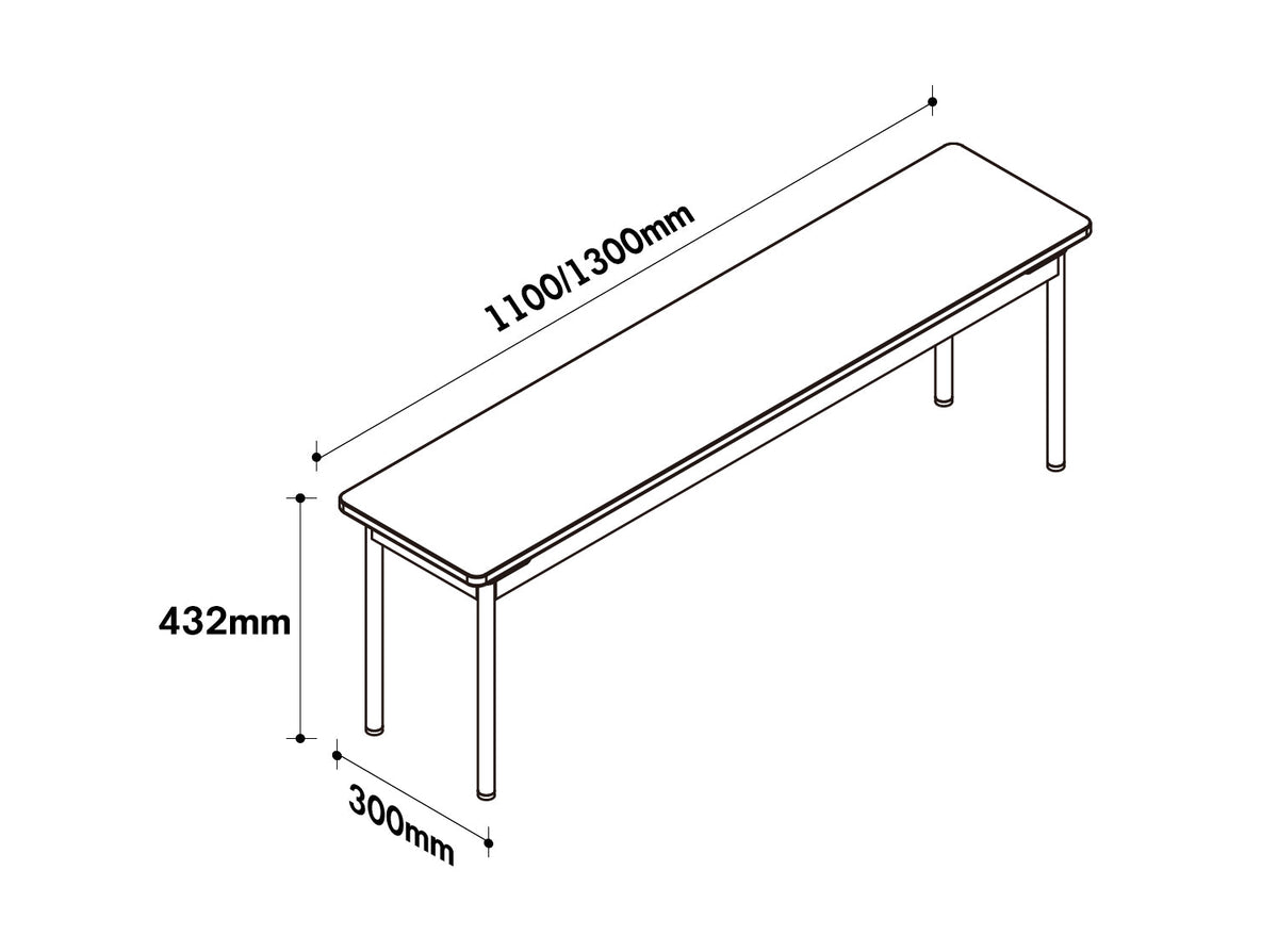Bauhaus Boxwood Dining Bench PINECONE Size Chart