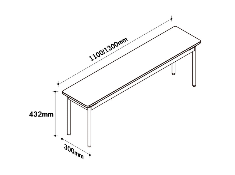 Bauhaus Boxwood Dining Bench PINECONE Size Chart