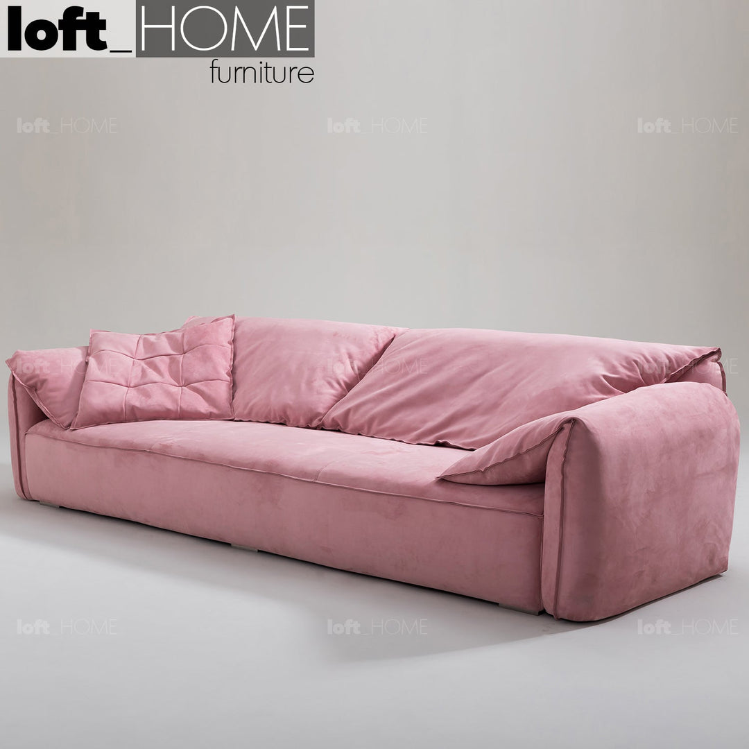 Contemporary suede fabric 3 seater sofa casablanca conceptual design.