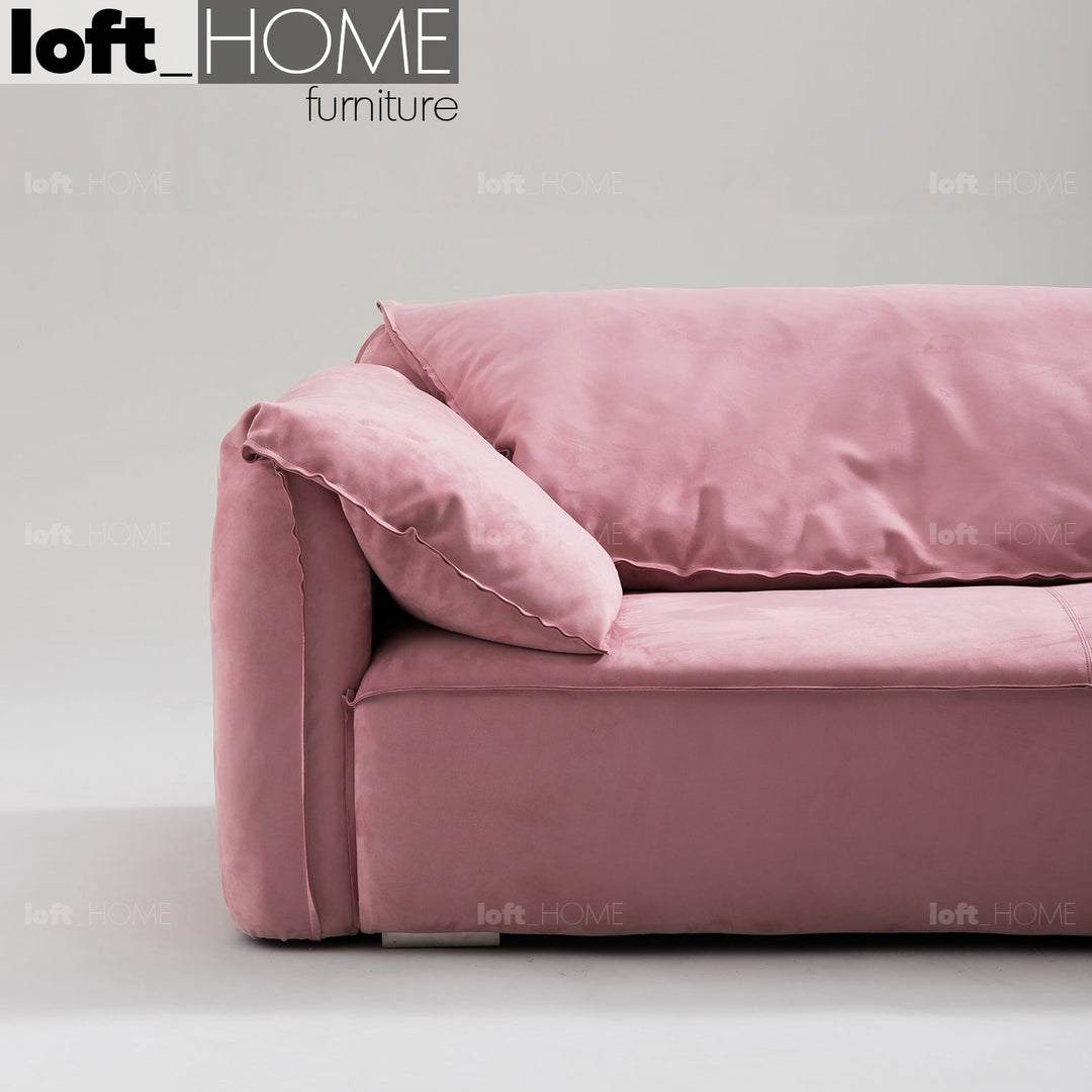 Contemporary suede fabric 3 seater sofa casablanca situational feels.