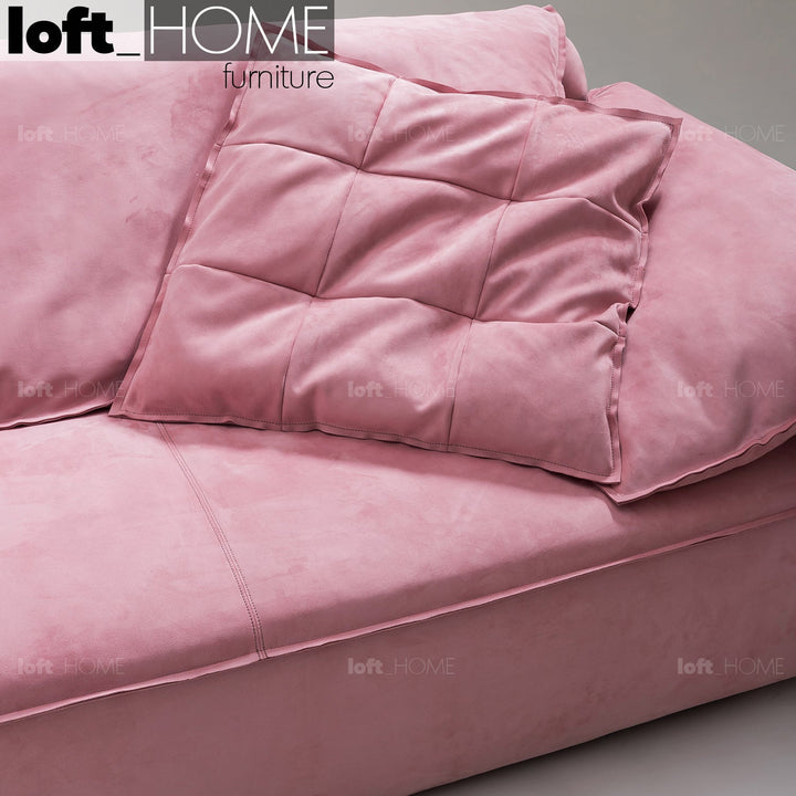 Contemporary suede fabric 3 seater sofa casablanca layered structure.