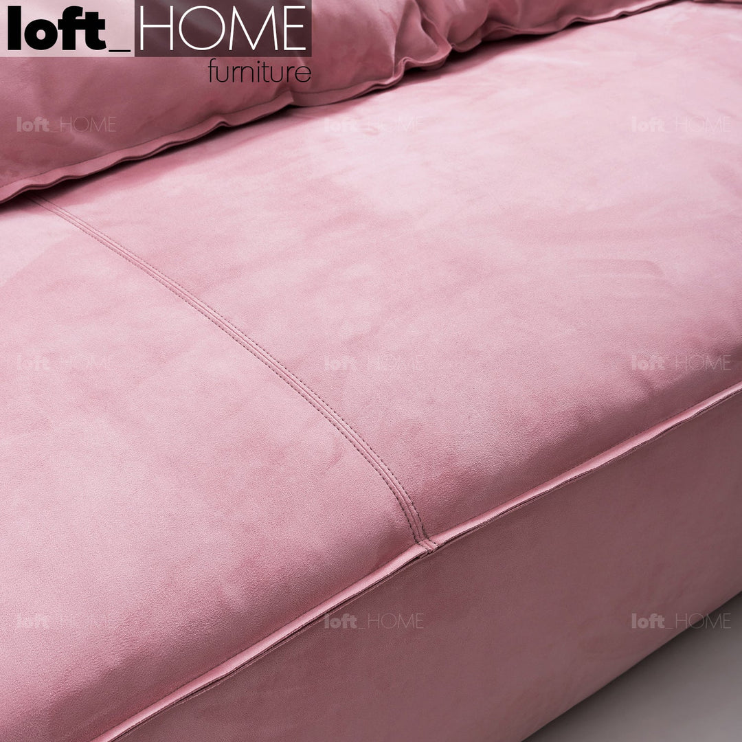 Contemporary suede fabric 3 seater sofa casablanca detail 1.