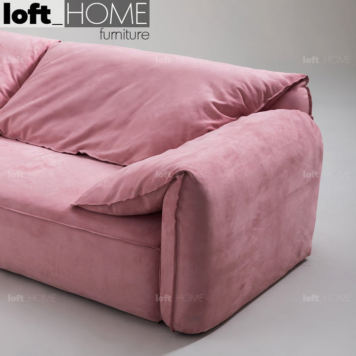 Contemporary suede fabric 3 seater sofa casablanca detail 2.