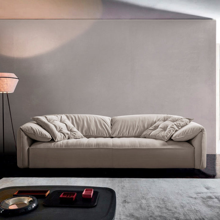 Bauhaus suede fabric 3 seater sofa casablanca primary product view.