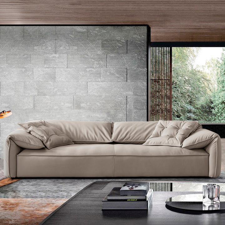 Bauhaus suede fabric 4 seater sofa casablanca primary product view.