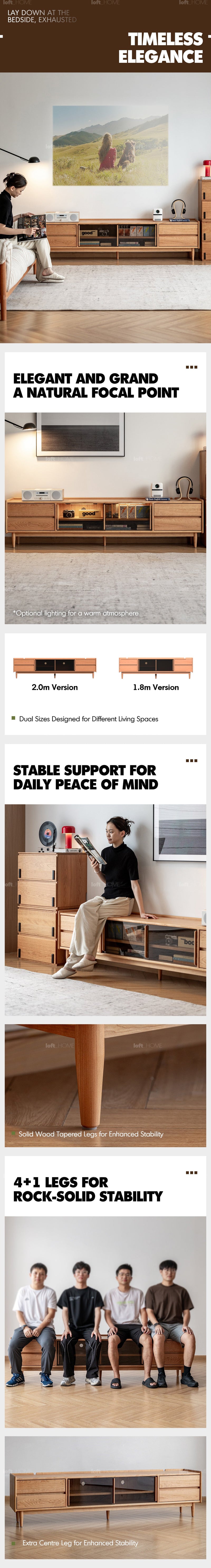 Scandinavian Cherry Wood TV Console VISTA More Details and Instruction_5