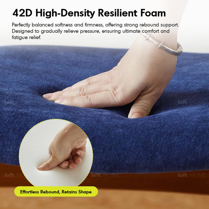 Vintage Beech Wood Chenille Velvet Fabric Dining Chair ZETA