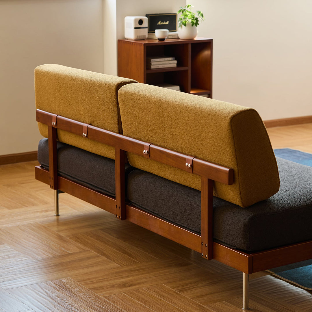 Vintage Boucle Fabric 3 Seater Sofa MIES