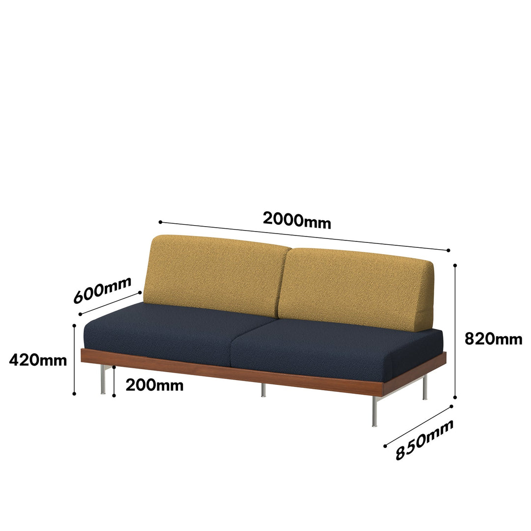 Vintage Boucle Fabric 3 Seater Sofa MIES