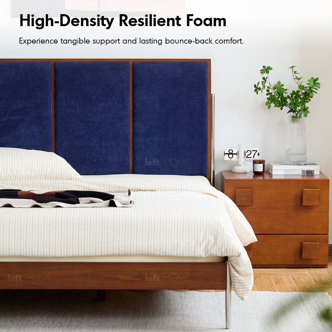 Vintage Boxwood Chenille Velvet Fabric Bed LIANNE