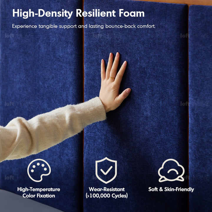 Vintage Boxwood Chenille Velvet Fabric Bed LIANNE