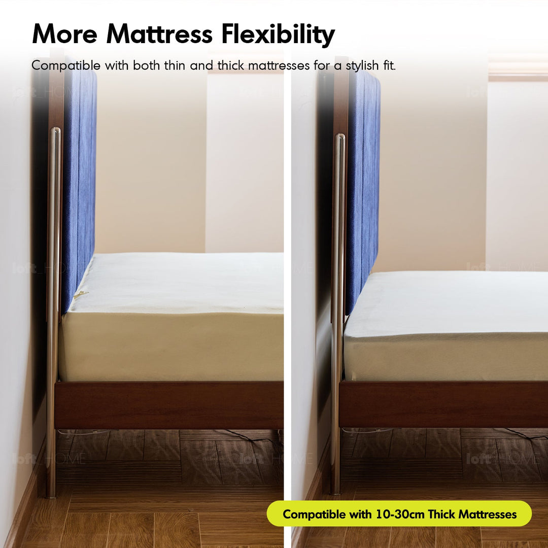 Vintage Boxwood Chenille Velvet Fabric Bed LIANNE