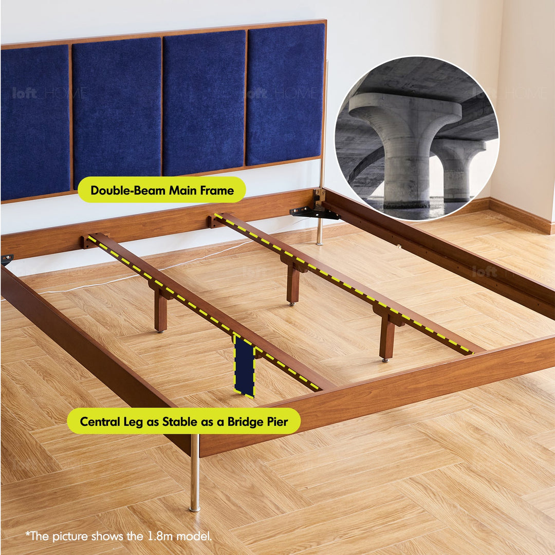 Vintage Boxwood Chenille Velvet Fabric Bed LIANNE