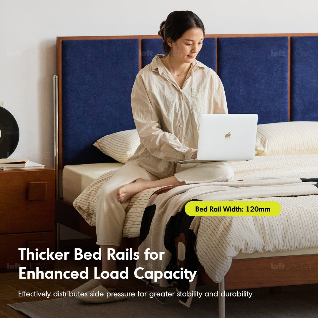 Vintage Boxwood Chenille Velvet Fabric Bed LIANNE