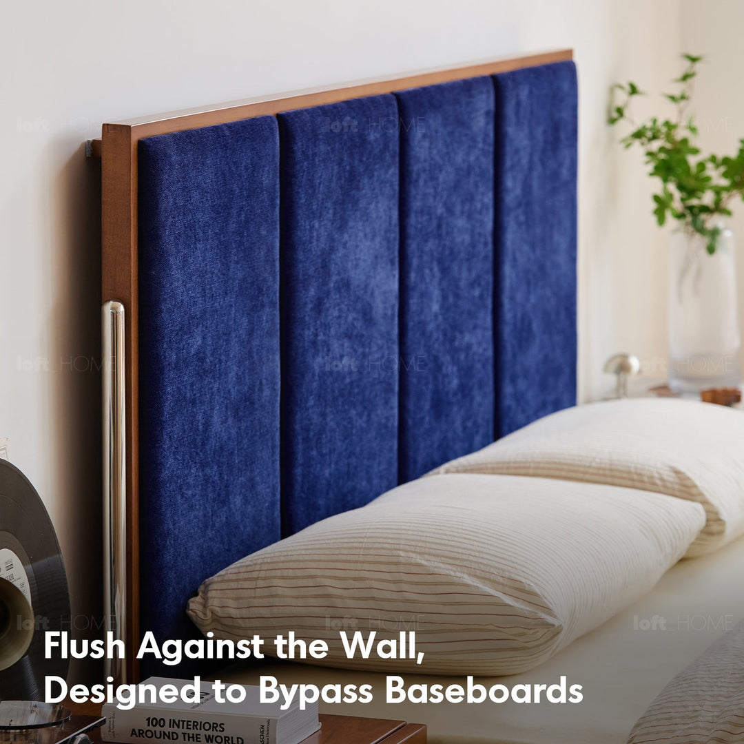 Vintage Boxwood Chenille Velvet Fabric Bed LIANNE