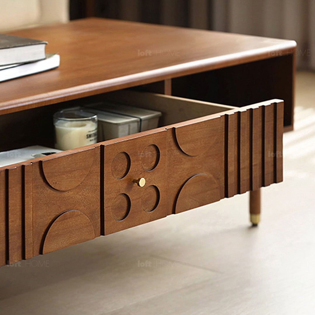 Vintage boxwood coffee table madrid in still life.