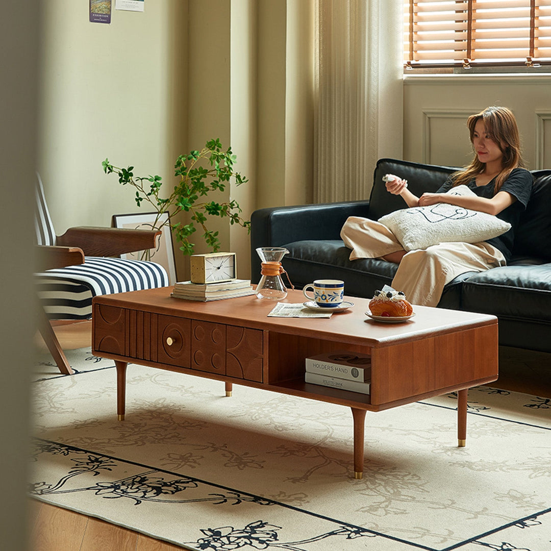 Vintage boxwood coffee table madrid detail 5.