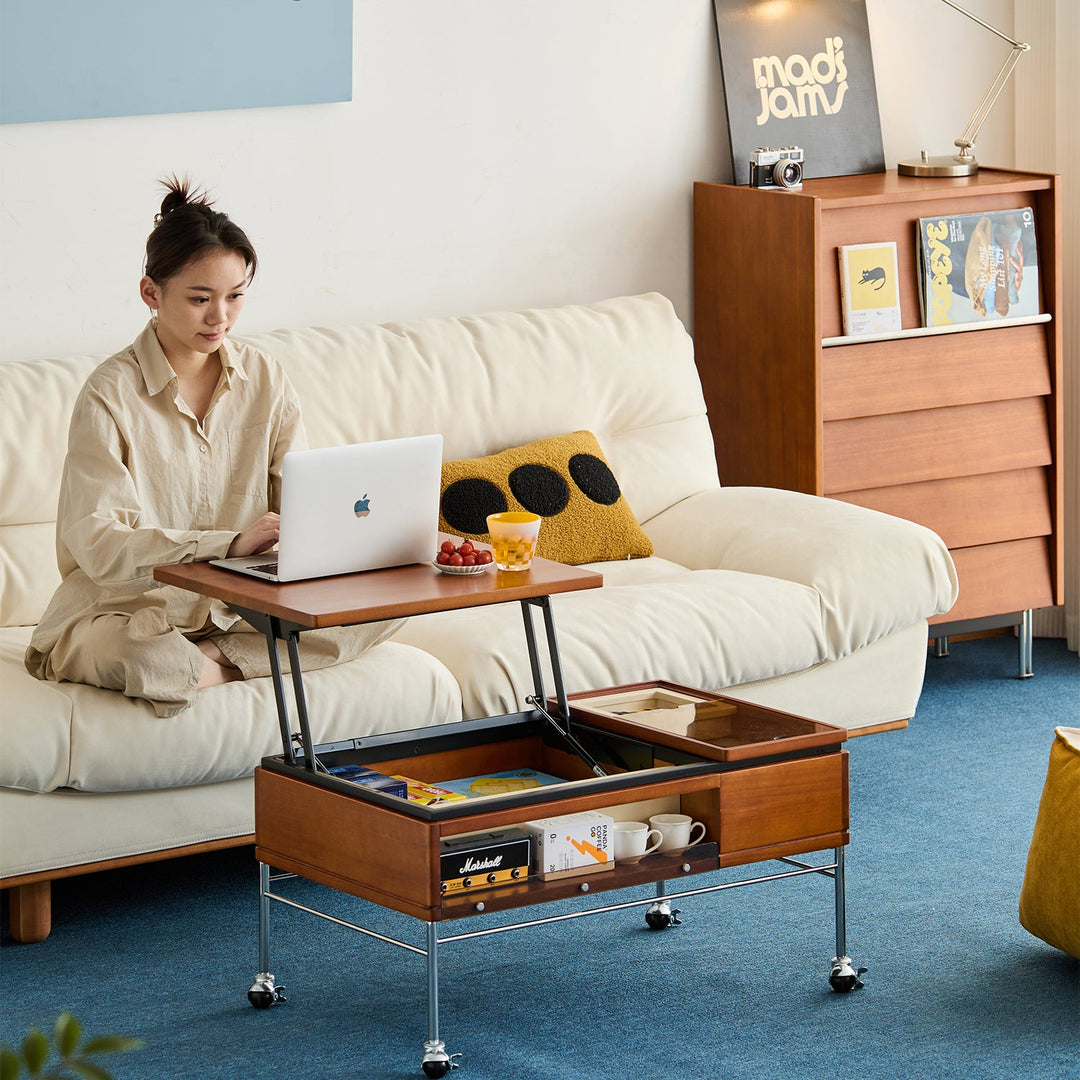 Bauhaus boxwood coffee table pinecone material variants.