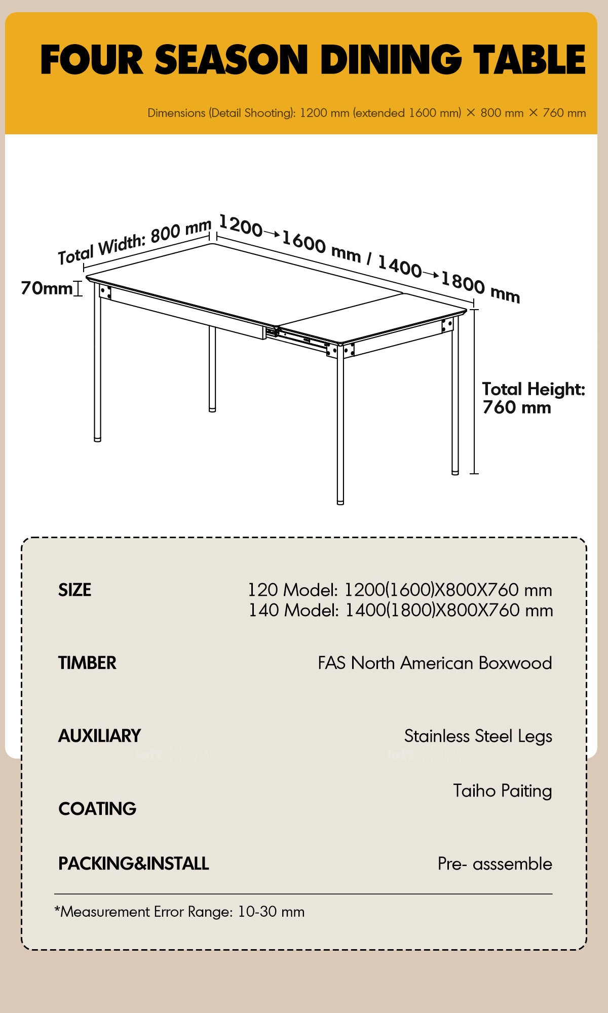 Bauhaus Boxwood Extendable Dining Table SEASON More Details and Instruction_9