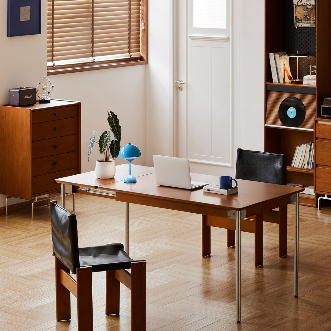 Bauhaus boxwood extendable dining table season primary product view.